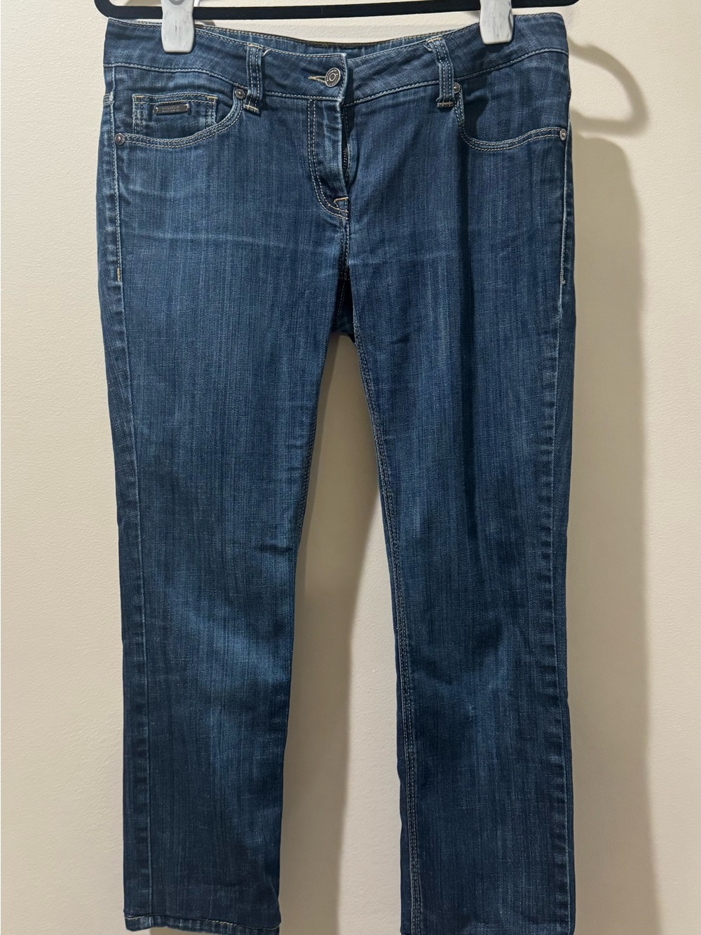 Burberry Brit Kensington Skinny Jeans 33 / 14 Flap Pocket Nova Check Trim